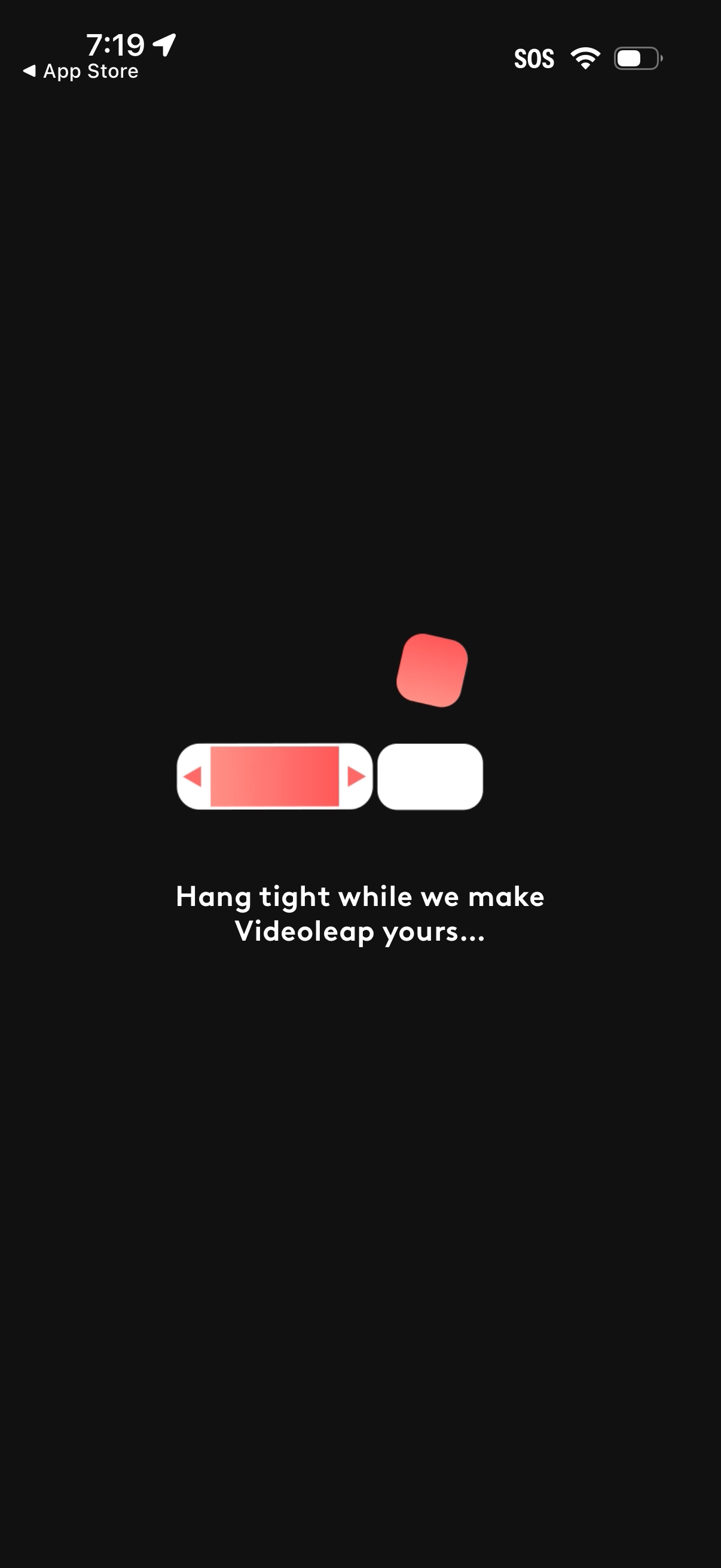 videoleap error screenshot